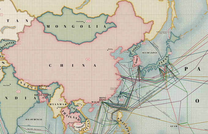 全球海底光缆分布图 ,你有了解吗?