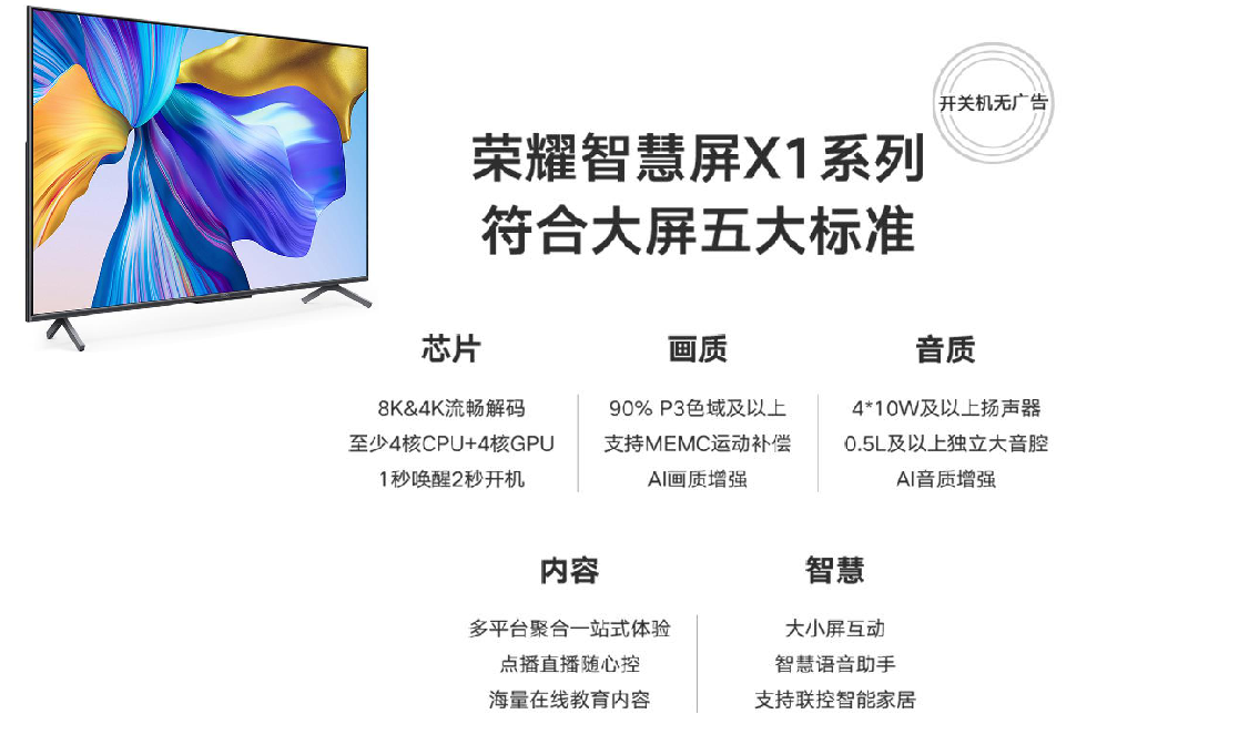 荣耀智慧屏X1上市口碑引爆 ，低价不是低质借口