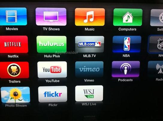 苹果升级机顶盒<span  style='background-color:Yellow;'>apple</span>机顶盒Apple TV 增加Hulu Plus应用