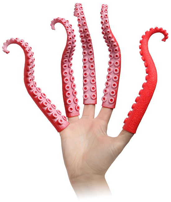 <span style='background-color:Yellow;'>搞怪</span>手指玩具 章鱼触手Finger Tentacles